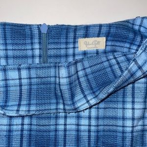🦋🚙 JOHN GALT BLUE PLAID MINI SKIRT